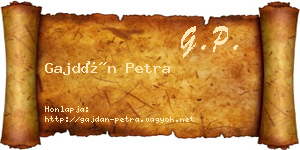 Gajdán Petra névjegykártya